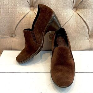 DANSKO Brown Leather Suede Slip on Heels/Clogs